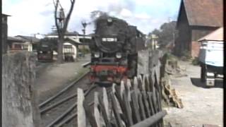 Szenen von der Harzquerbahn Teil 2  Viel Betrieb in Wernigerode 1991 [upl. by Enelrihs410]