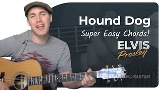 Hound Dog Easy Guitar Lesson  Elvis Presley [upl. by Attenahs]