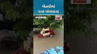 Porbandar News  ખેતરોમાં જળબંબાકાર  Heavy Rain Gujarati Samachar  News18  N18S shorts [upl. by Syramad]