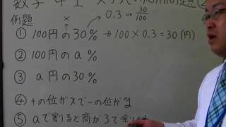 中学１年 数学 「文字式の応用問題②」 [upl. by Bonni268]