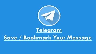 Bookmark or Save a message in Telegram  New Feature  Hindi [upl. by Hazlett810]