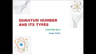 Quantum Number and its types [upl. by Groome]