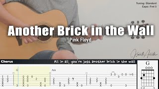 Another Brick in the Wall  Pink Floyd  Fingerstyle Guitar  TAB  Chords  Lyrics [upl. by Lim]