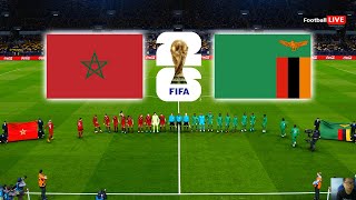 MAROC vs ZAMBIE  Éliminatoires Coupe du Monde 2026 Afrique  Full Match  PES Gameplay [upl. by Ehcropal481]