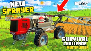 NEW SPRAYER  Survival Challenge Multiplayer  FS22  Episode 47 [upl. by Rooney]