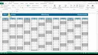 Kalender  Jahresplaner Excel 2013  Teil 1 [upl. by Voe]