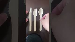 Disposable wooden cutlery set factory restaurant cutlery cutleryset [upl. by Tnaryb]