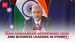 LIVE  EAM Jaishankar addresses Business leaders and CEOs in Sydney  IndiaAustralia ties [upl. by Eldridge]