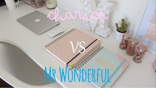 PAPELERIA  Duelo de titanes agenda Mr Wonderful VS agenda Charuca 20172018 [upl. by Ynetsed292]