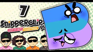 Snipperclips Plus 4 PLAYERS  PART 7  Garbage Gaming [upl. by Afrikah]