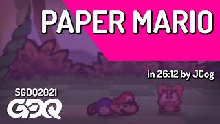 Paper Mario by JCog in 2612  Summer Games Done Quick 2021 Online [upl. by Raseda]