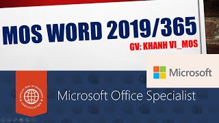 Mos Word 2019365  Project 4 Pass 100 [upl. by Florenza]