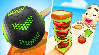 Going Balls  Sandwich Runner  All Level Gameplay AndroidiOS  NEW BIG APK UPDATE [upl. by Aiseneg]