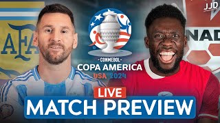 Argentina vs Canada 2024 Copa America LIVE Match Preview  PreMatch Show [upl. by Cleaves]