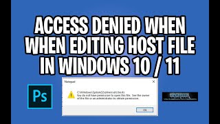 How to Fix Access denied when editing hosts file in Windows 10 and 11 [upl. by Deach]