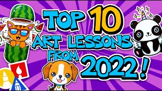 Top 10 How To Draw Art Lessons From 2022  Art For Kids Hub [upl. by Ahsead257]