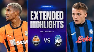 Shakhtar Donetsk vs Atalanta Extended Highlights  UCL League Phase MD 2  CBS Sports Golazo [upl. by Vevine]