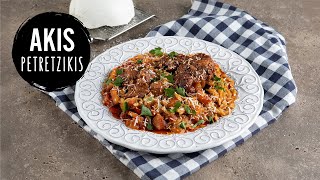 Greek Lamb with Orzo  Yiouvetsi  Akis Petretzikis [upl. by Ahteres]