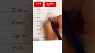 Word and oppositeyoutubeshorts english trendingshorts learning education [upl. by Hakeem]