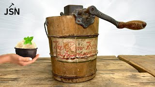 1920 Rusty Ice Cream Maker Restoration [upl. by Dnivra]