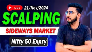 Live intraday trading  option trading  live scalping  21NOV  option scalping  bank nifty [upl. by Nnaoj]