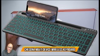 CHESONA Multi Device Wireless Keyboard [upl. by Ydur434]