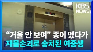 “거울 안 보여” 종이 뗐다가…재물손괴로 송치된 여중생 잇슈 키워드  KBS 20240904 [upl. by Damek372]