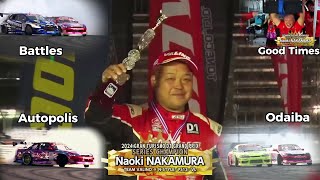 Naoki Nakamura Wins D1gp 2024 Season ft Autopolis and Odaiba Battles and Qualifying runs [upl. by Aynna]