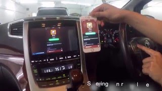 Toyota Vellfire  iOS9 MirrorLINK to Alpine VIEX009 [upl. by Redd454]