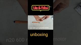 Unboxing n20 gear motor [upl. by Acinelav849]