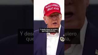 Donald Trump asegura que si los resultados no le son favorables quotno habrá violenciaquot shorts trump [upl. by Rosdniw631]