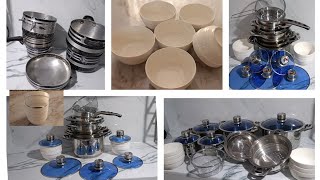 KITCHEN UPGRADEUNBOX WITH ME NEW COOKING POTS AND DISHES [upl. by Yulma]