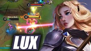 Wild Rift Lux Mid Lane Gameplay in Season 14 Build amp Runes [upl. by Annagroeg]