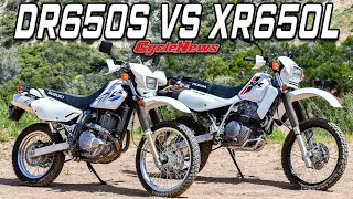 DR650S vs XR650L  Dual Sport Duel  Cycle News [upl. by Dranyer]