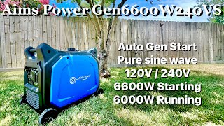 AIMS 6600Watt 120V240V AC Portable Inverter Generator Review [upl. by Azal]