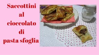 Saccottini di pasta sfoglia e Nutella ricetta semplice e veloce [upl. by Alida]