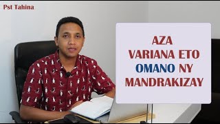 Marka 16 15  Aza variana eto omano ny mandrakizay [upl. by Ahsik]