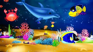 Bedtime Lullabies and Calming Undersea Animation 🐠 🐟 Baby Lullaby 🐢🦀 Sleep Music 💤 [upl. by Bambi]