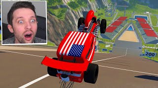 NEUES FALLSCHIRM AUTO im BeamNG Schanzen Springen [upl. by Nylasoj]