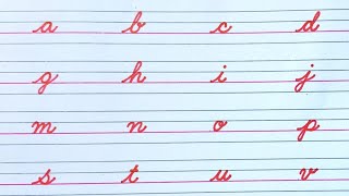 How to write English Cursive writing a to z  Small letters abcd  Cursive handwriting practice abc [upl. by Lulu]