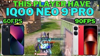 IPHONE 13 VS IQOO NEO 9 PRO 60FPS VS 90FPS 1V1 Battle I 8 gen 2 vs A15 [upl. by Nitsraek749]