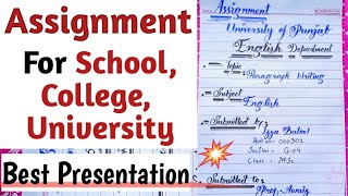 How to make Assignments Best Presentation for Assignments English Paper Presentation [upl. by Saidnac]