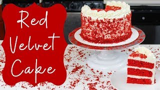 RED VELVET CAKE RECIPE with Cream Cheese Frosting [upl. by Nowd]