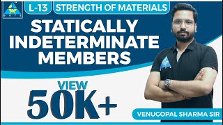 Strength of Materials  Module 1  Statically Indeterminate Members  Lecture 13 [upl. by Feltie]