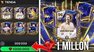 GASTAMOS 1 MILLON DE GEMAS EN SOBRES TOTY ILIMITADOS 😱🔥 FC MOBILE [upl. by Nabila]