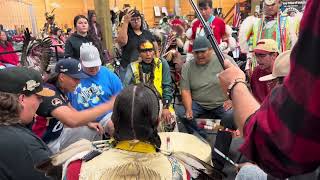 HoChunk Station singers at Wellpinit Powwow 2024  Crow Hop  Saturday [upl. by Akeinahs]