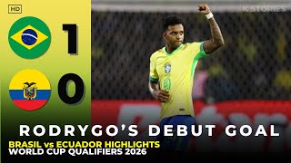 Brazil vs Ecuador 10  All Goals amp Highlights 2024 🔥Rodrygo Goal [upl. by Petie693]