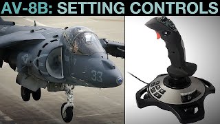 AV8B Harrier Setting Joystick HOTAS Controls Tutorial  DCS WORLD [upl. by Einot806]