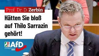 Hätten Sie bloß auf Thilo Sarrazin gehört – Prof Dr Daniel Zerbin AfD [upl. by Nospmas]