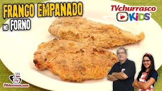 Receita de Frango Empanado ao Forno  Tv Churrasco [upl. by Ddej739]